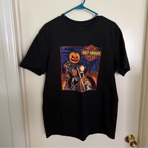 Harley Davidson Halloween Pumpkin shirt